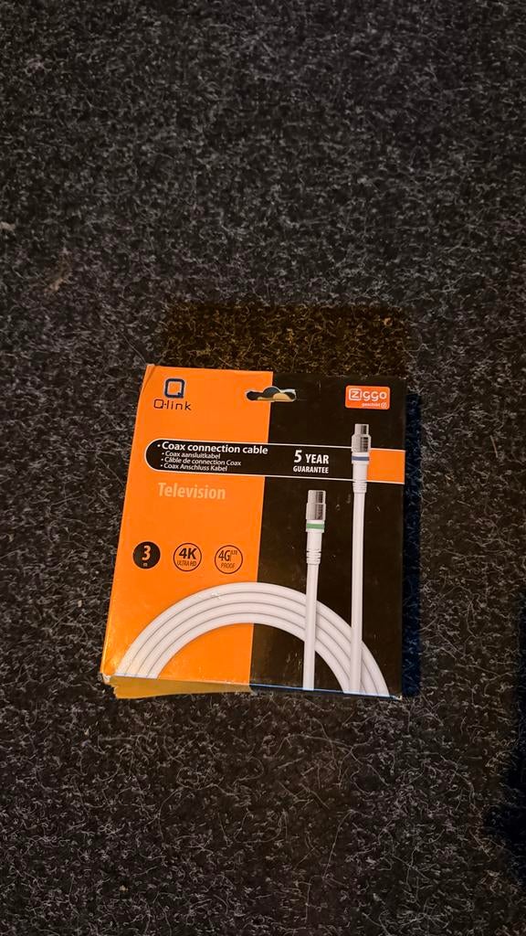 Nieuwe ongebruikte coax kabel 5 meter, Ophalen of Verzenden, Nieuw, 5 tot 10 meter, Coaxiale kabel