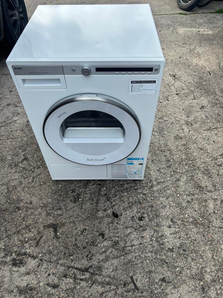 Asko warmtepomp droger 9kg met stoomfunktie, Witgoed en Apparatuur, Wasdrogers, Ophalen, Minder dan 85 cm, 8 tot 10 kg, Refurbished