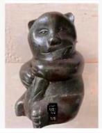 URN Edelsteen Serpetijn panda beeld as urn, Vul gat onder, Ophalen of Verzenden