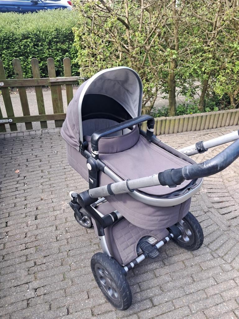 Joolz combiwagen Antraciet Grijs met toebehoren, Kinderen en Baby's, Kinderwagens en Combinaties, Gebruikt, Verstelbare duwstang