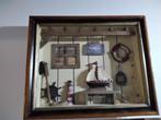Decoratieve Maritieme Shadow Box met Scheepje en Vuurtoren, Ophalen