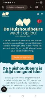 Huishoudbeurs twee tickets vrijdag avond rai amsterdam, Tickets en Kaartjes, Twee personen