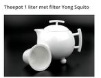 Yong Squito Theepot 1 Liter met Filter - New Bone China, Ophalen, Overige typen, Nieuw, Effen