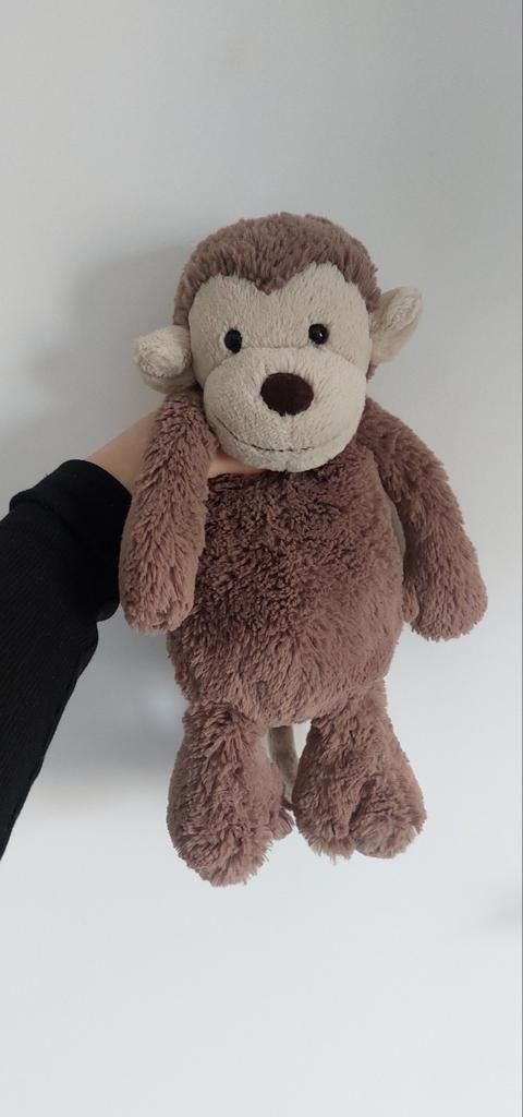 Jellycat medium bashful monkey, Ophalen of Verzenden, Zo goed als nieuw, Overige typen