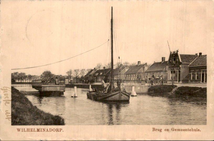 Wilhelminadorp - Gemeentehuis - 1913 - Goes, Verzenden, Voor 1920, Gelopen, Zeeland