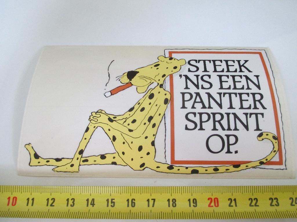 sticker Transparant Steek 'ns een PANTER SPRINT op., Verzamelen, Ophalen, Zo goed als nieuw