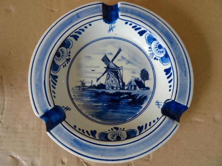 Delfts blauwe asbak grote asbak met molen Delfts Holland, Antiek en Kunst, Curiosa en Brocante, Ophalen of Verzenden
