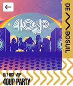 40UP PARTY Bosuil Weert zaterdag 7 maart, Tickets en Kaartjes, Eén persoon