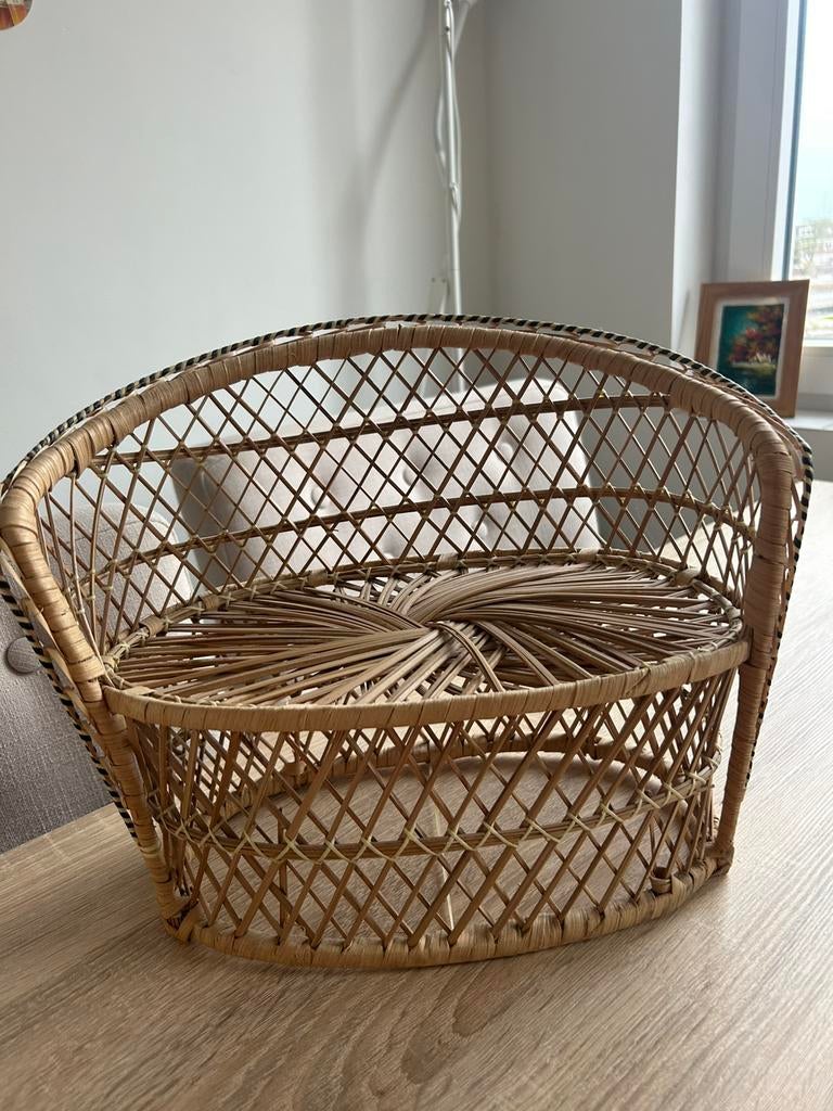 Poppenmandje, Ophalen, Rechthoekig, Riet