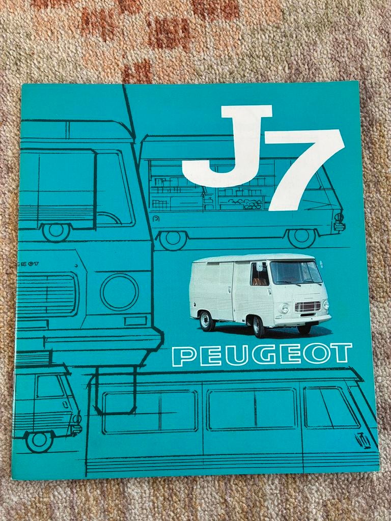1975 Peugeot J7 brochure, Ophalen of Verzenden, Zo goed als nieuw, Peugeot