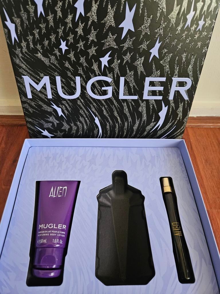 Mugler Alien parfum en bodylotion (nieuw)!, Verzamelen, Parfumverzamelingen, Ophalen of Verzenden, Nieuw, Overige typen, Gevuld