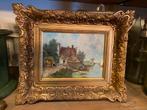 olieverfschilderij Hollands landschap metboerderij,, Ophalen of Verzenden