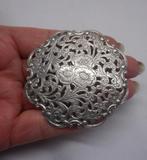 Zilveren grote antieke broche nr.1745, 4 tot 7 cm, Verzenden, Zo goed als nieuw, Zilver