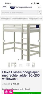 Hoogslaper flexa, Eenpersoons, Ophalen of Verzenden, Zo goed als nieuw, 90 cm