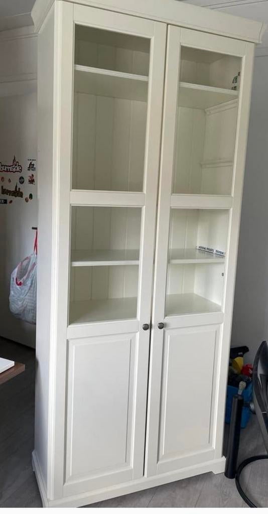 Ikea Liatorp vitrinekast met deuren 90x214cm, Ophalen, Gebruikt, 200 cm of meer, 50 tot 100 cm