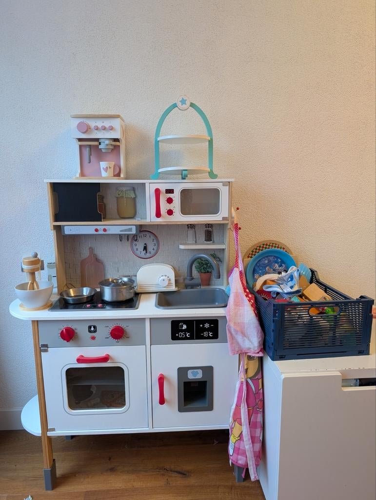 Lidl keukentje met accessoires, Ophalen, Zo goed als nieuw, Hout, Speelkeuken