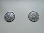 Munten Frankrijk 1 franc  1945 en 1946, Postzegels en Munten, Munten | Europa | Niet-Euromunten, Ophalen of Verzenden, Frankrijk
