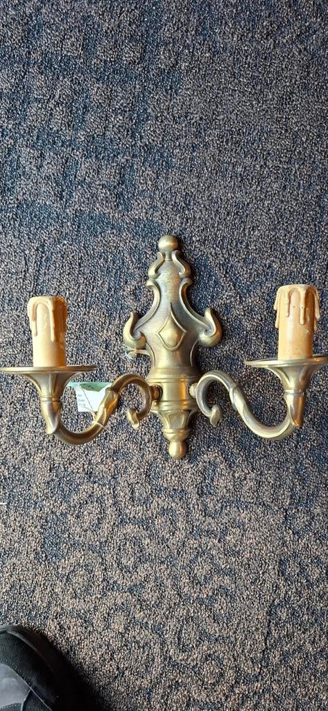Wandlamp messing, Antiek en Kunst, Antiek | Lampen, Ophalen of Verzenden