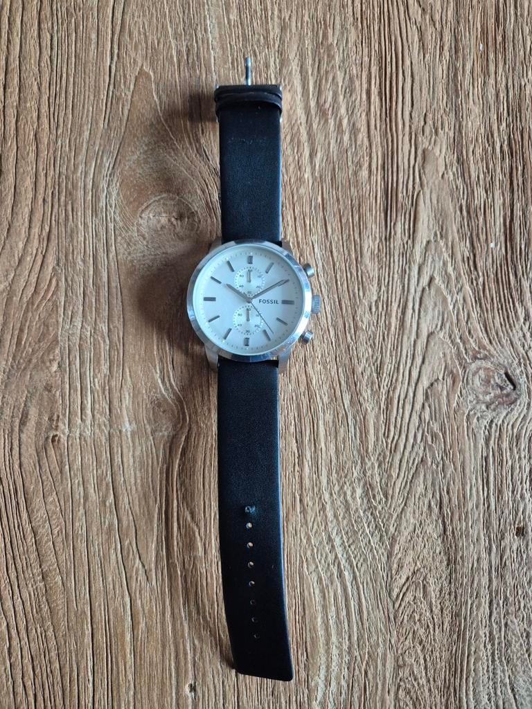 Fossil FS4865 Herenhorloge, Sieraden, Tassen en Uiterlijk, Horloges | Dames, Zakhorloge, Leer, Staal, Fossil