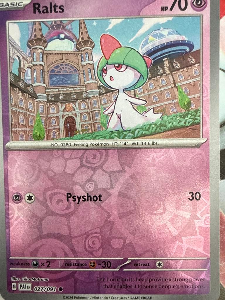 Pokemon kaart Ralts 027/091, Ophalen of Verzenden, Gebruikt, Losse kaart