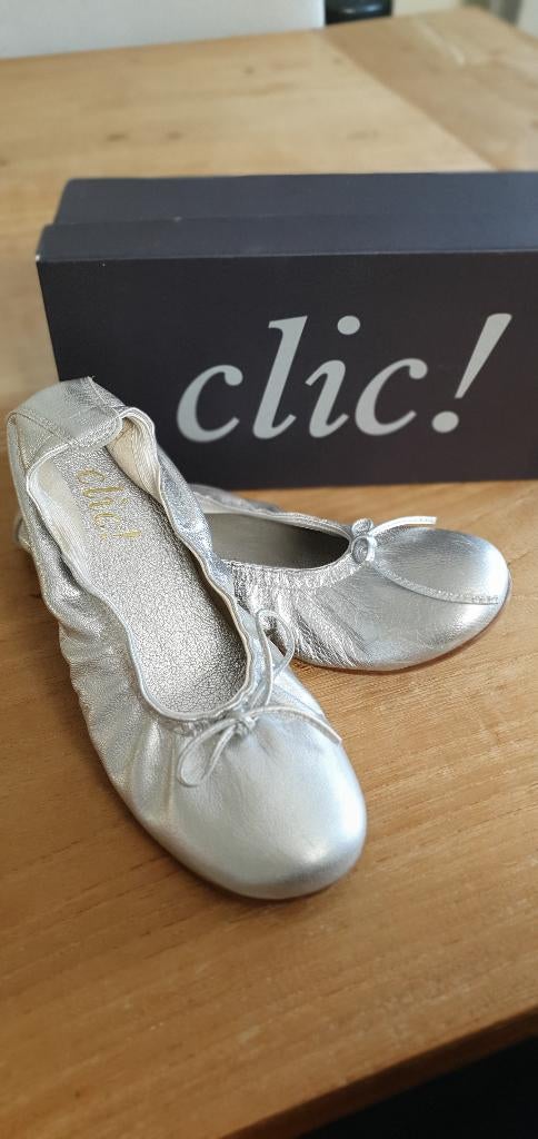 Clic! Ballerina's Zilveren Schoenen maat 34, Kinderen en Baby's, Clic!, Meisje, Schoenen, Ophalen of Verzenden