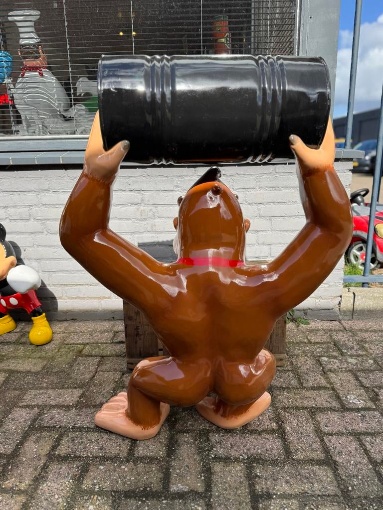 Donkey Kong Beeld met Ton - Groot Formaat, Verzamelen, Beelden en Beeldjes, Ophalen, Zo goed als nieuw, Dier