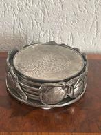 Set van 6 vintage tinnen onderzetters Kurz & Co (Tiel), Ophalen of Verzenden, Gebruikt, Overig