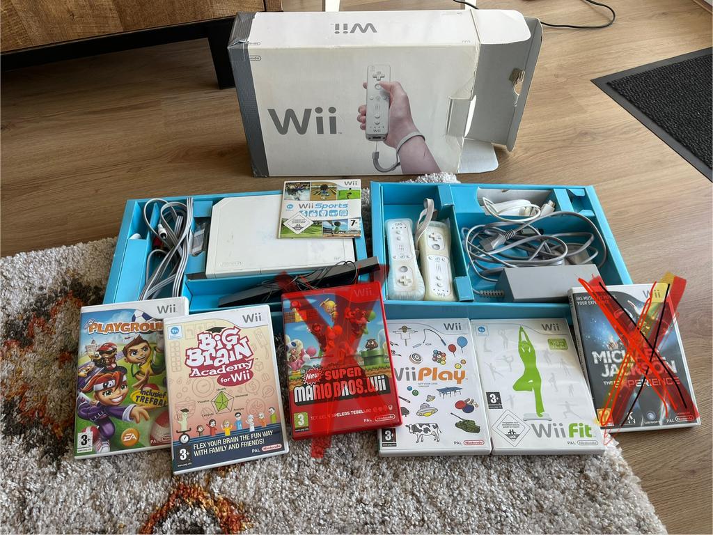 Wii met spelletjes, Ophalen, Gebruikt, Simulatie, 3 spelers of meer