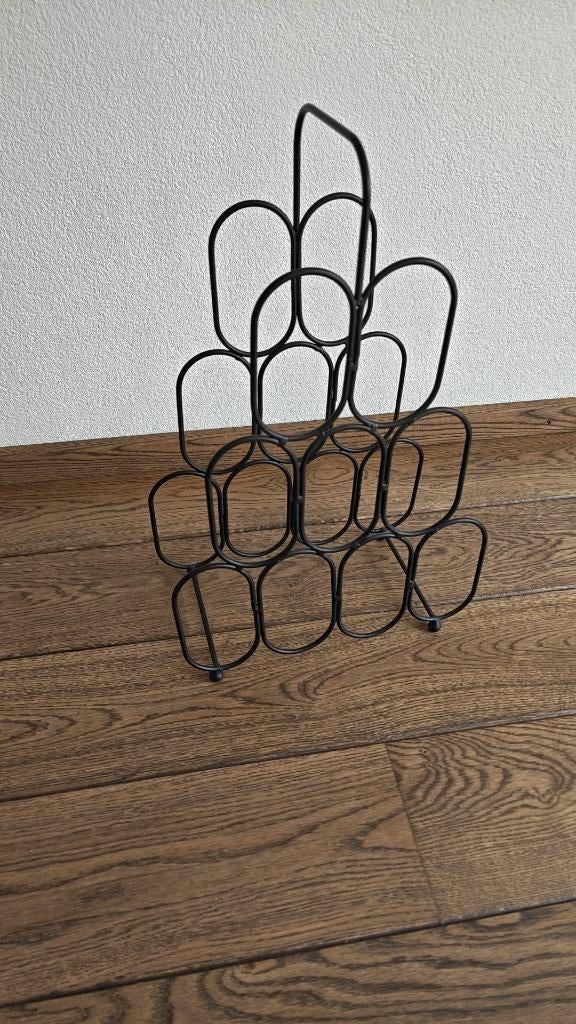 wijnrek, Ophalen, 5 tot 15 flessen, Zo goed als nieuw, Metaal