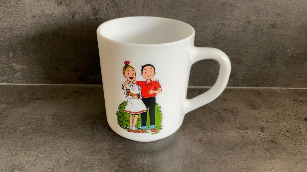 Beker mok Suske en Wiske arcopal melamine, Overige materialen, Ophalen of Verzenden, Zo goed als nieuw, Overige stijlen