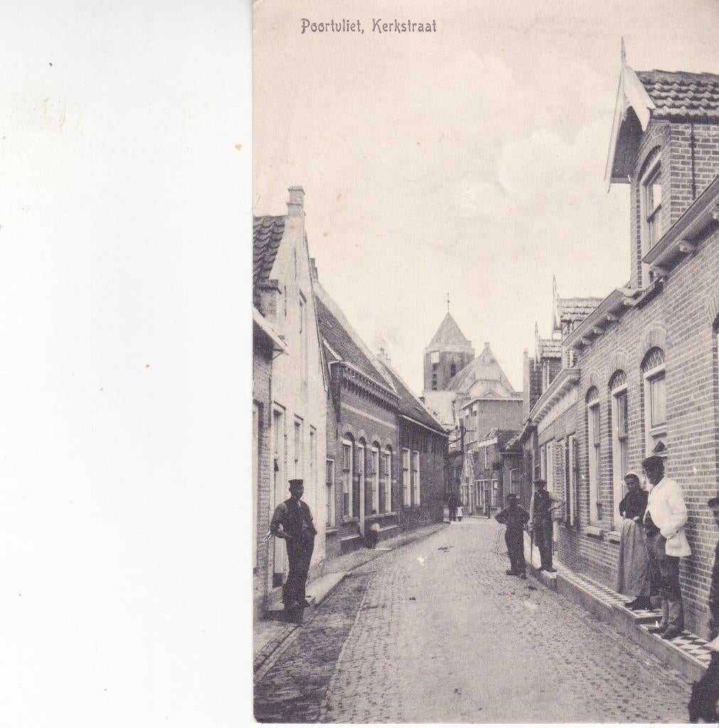 POORTVLIET KERKSTRAAT, Verzamelen, Ansichtkaarten | Nederland, Ophalen of Verzenden, Voor 1920, Noord-Brabant