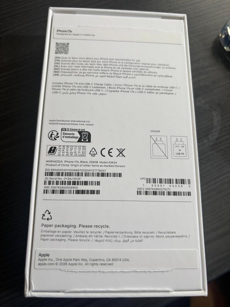 Iphone 17e 256 gb, Telecommunicatie, Mobiele telefoons | Apple iPhone, Ophalen of Verzenden, Zo goed als nieuw