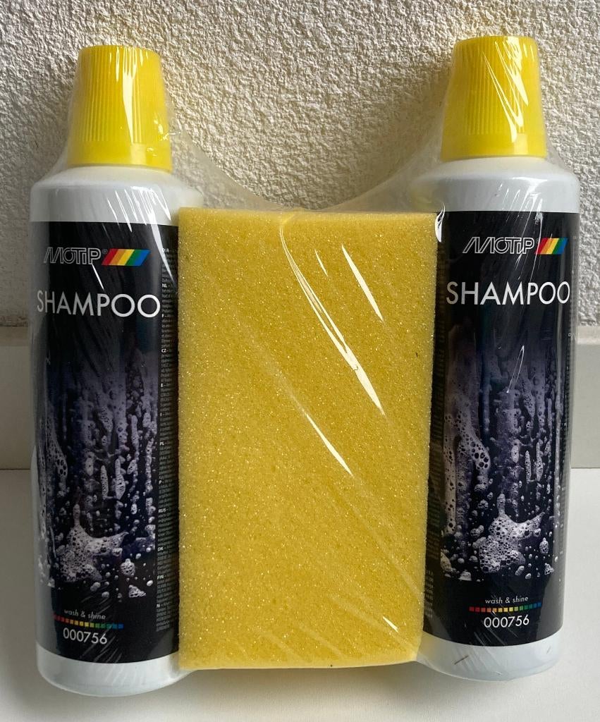 Motip Auto onderhouds-/reinigingsset: 2x shampoo & 1x spons, Auto diversen, Onderhoudsmiddelen, Ophalen of Verzenden