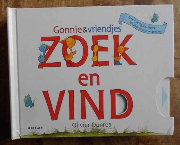 Gonnie & vriendjes - ZOEK en VIND = Olivier Dunrea, Ophalen of Verzenden, Zo goed als nieuw, Fictie algemeen