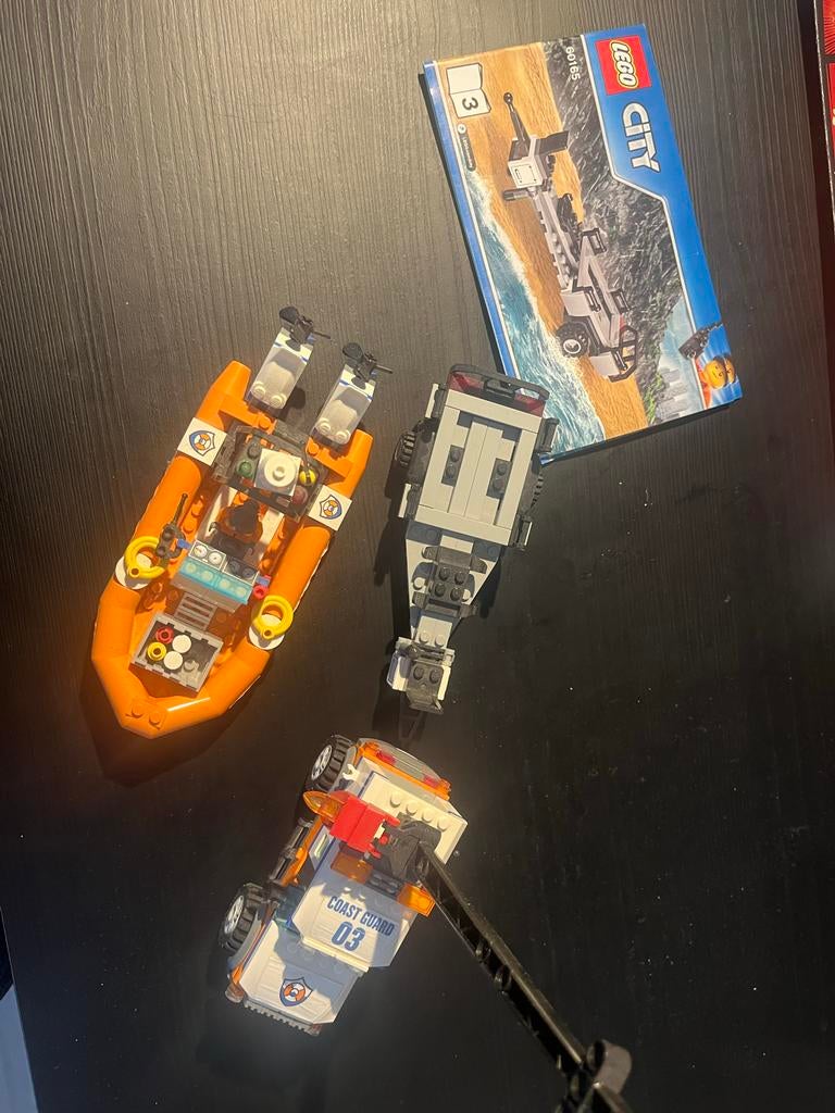 Lego City Coast Guard boot en auto 60165, Lego, Ophalen of Verzenden, Complete set, Inclusief instructies
