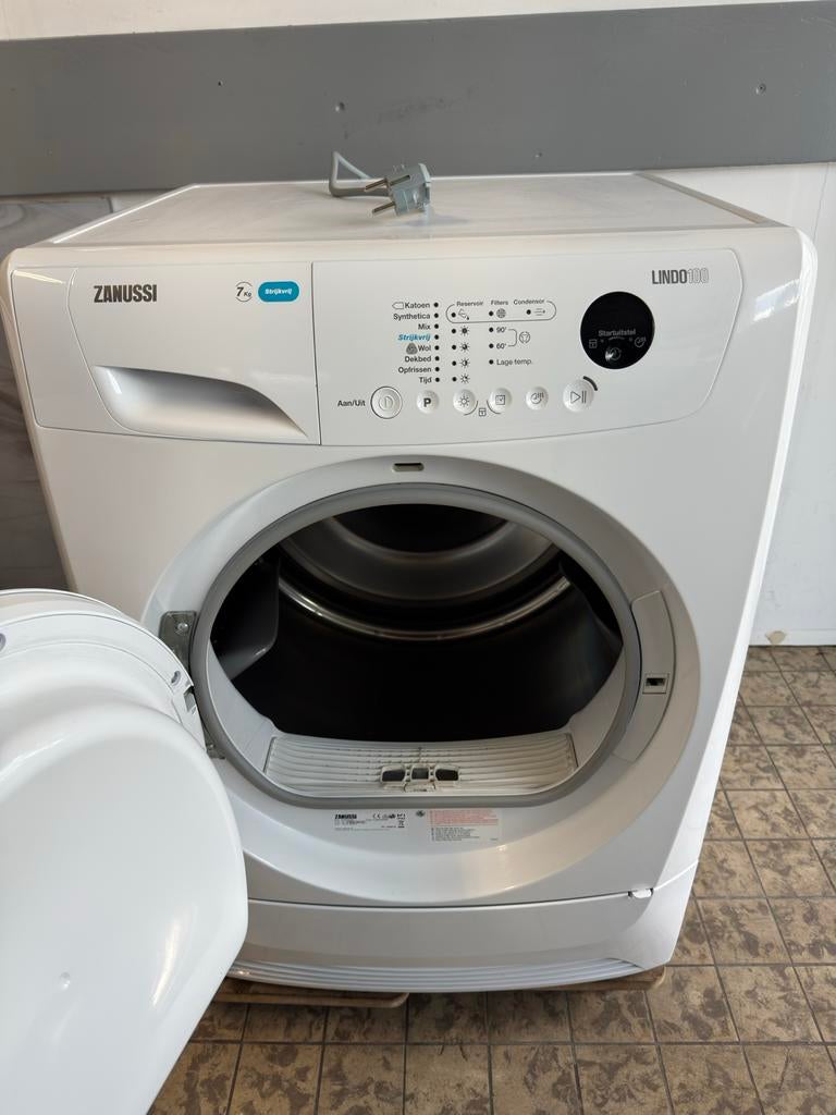 Zanussi condens droger 7kg Lindo 100 in TopStaat, Witgoed en Apparatuur, Wasdrogers, Wolprogramma, 6 tot 8 kg, Gebruikt, Ophalen of Verzenden