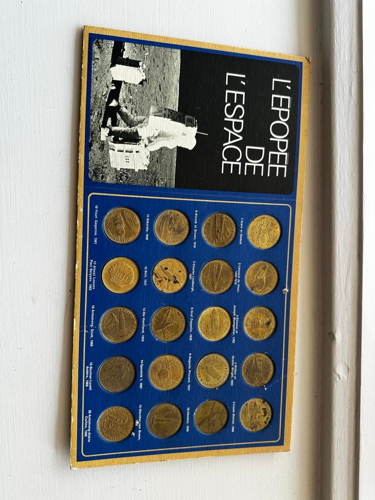 Shell L'Epopee de l'Espace Album met 20 penningen (1969), Verzamelen, Ophalen, Gebruikt