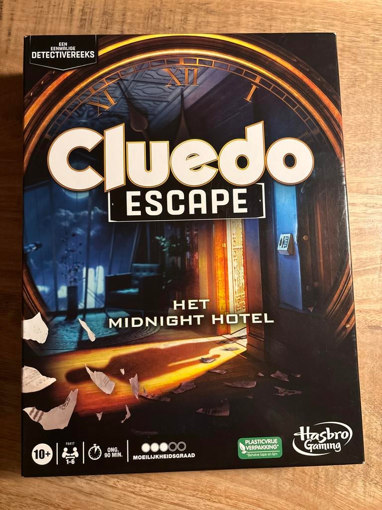 Cluedo Escape: Het Midnight Hotel - Ontsnap aan het mysterie, Een of twee spelers, Ophalen of Verzenden, Zo goed als nieuw