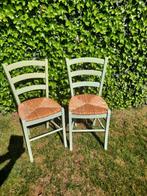 2 Stoelen met  rieten zittingen, Ophalen, Gebruikt, Twee, Overige kleuren