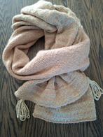 Gustav Beige Sjaal met Goudkleurige Draad - 215cm, Ophalen of Verzenden, Zo goed als nieuw, Sjaal, Maat 46/48 (XL) of groter