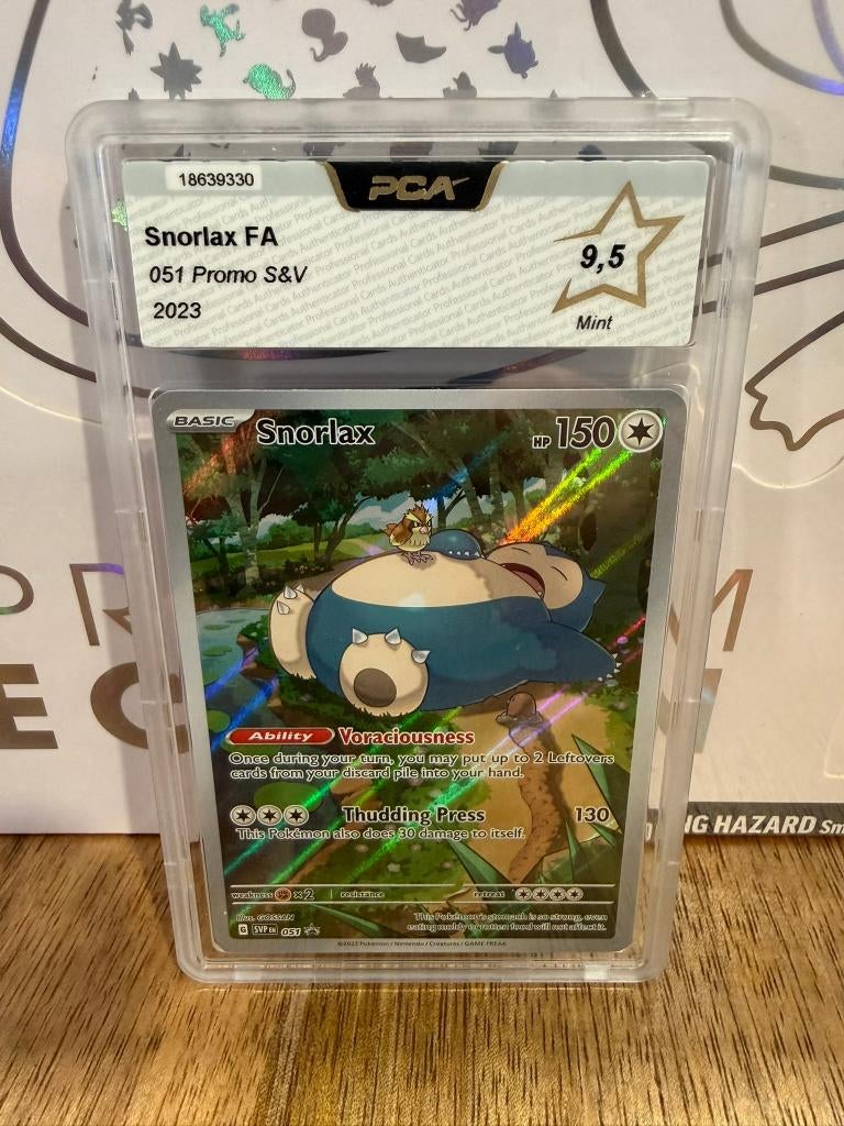 Pokemon TCG Snorlax FA151 PROMO GRADED 9,5 MINT!, Ophalen of Verzenden, Nieuw, Losse kaart, Foil