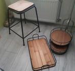 Kruk industriële look, Huis en Inrichting, Krukjes, Ophalen, Gebruikt, Staal