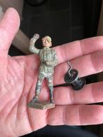 Lineol soldaat met kabel trommel, Antiek en Kunst, Ophalen of Verzenden