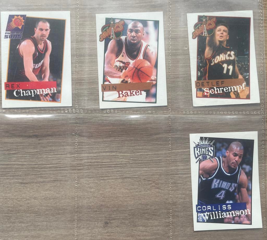 NBA Panini Basketball kaarten '98-'99 4 stars, Verzenden, Gebruikt, Meerdere kaarten