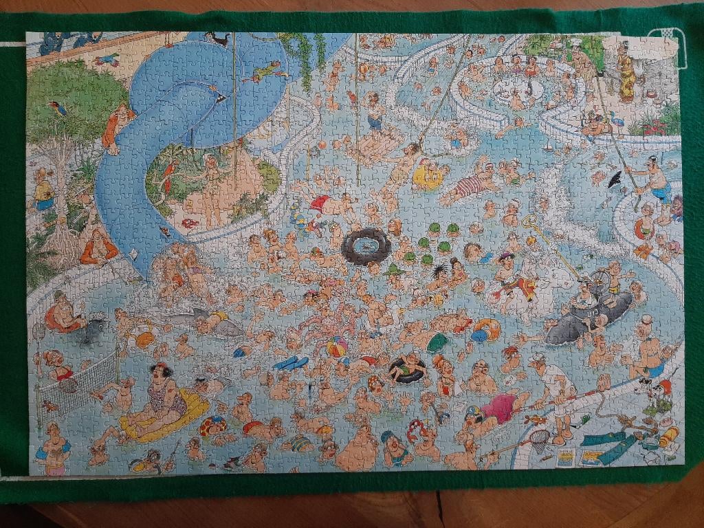 J.v.H. puzzel TROPISCH ZWEMPARADIJS 1500 stukjes Ruil/koop, Ophalen, 500 t/m 1500 stukjes, Zo goed als nieuw, Legpuzzel