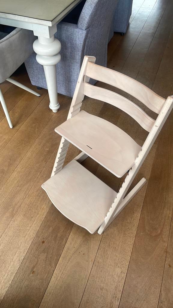 Stokke trip trap white wash, Kinderen en Baby's, Kinderstoelen, Ophalen, Gebruikt, Meegroeistoel