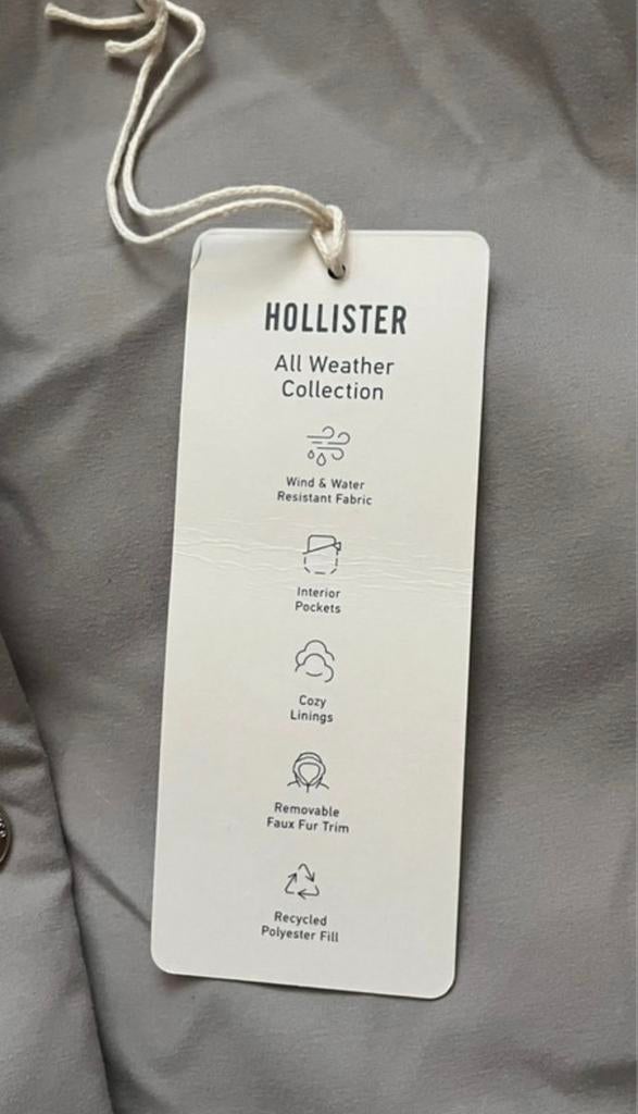 NIEUW Hollister All Weather Collection Warme Jas, Kleding | Dames, Jassen | Winter, Nieuw, Maat 38/40 (M), Beige, Ophalen of Verzenden