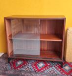 Vintage Engels schoolkastje, kastje met glas schuifdeurtjes, Ophalen, Gebruikt, Glas, Vintage