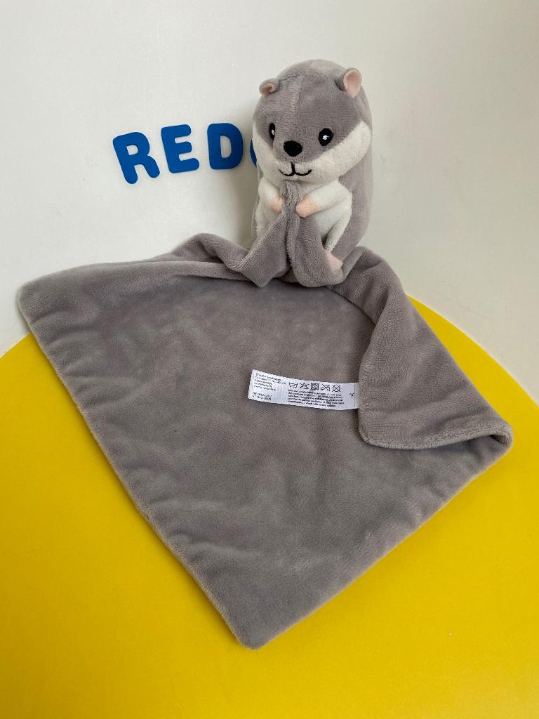 198 zeeman doekje grijs met hamster, Ophalen of Verzenden, Zo goed als nieuw, Overige typen