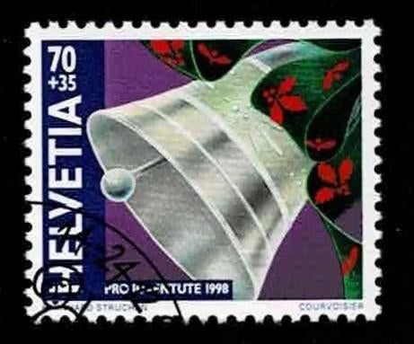 postzegel 1663 Zwitserland Kerstmis, Postzegels en Munten, Postzegels | Europa | Zwitserland, Ophalen of Verzenden, Gestempeld